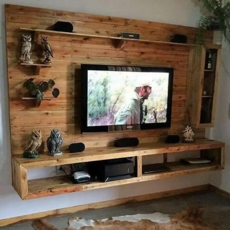 Painel de TV em Pallet