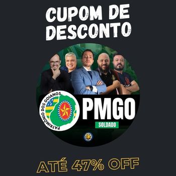 Combo PMGO Polícia Militar de Goiás cupom